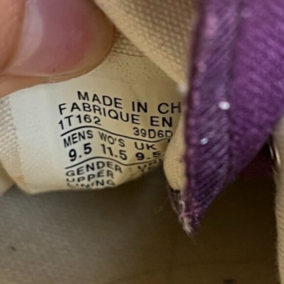 Converse Chuck Taylor All Star High Mens Size 9.5 Purple Athletic Shoes Sneakers - Picture 9 of 10